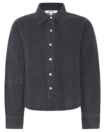 Soft Rebels - SRJanet Keira Curved Skjorte - Washed Phantom